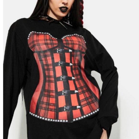 Dresses & Skirts - TEMPTING DANGER CORSET GRAPHIC TEE